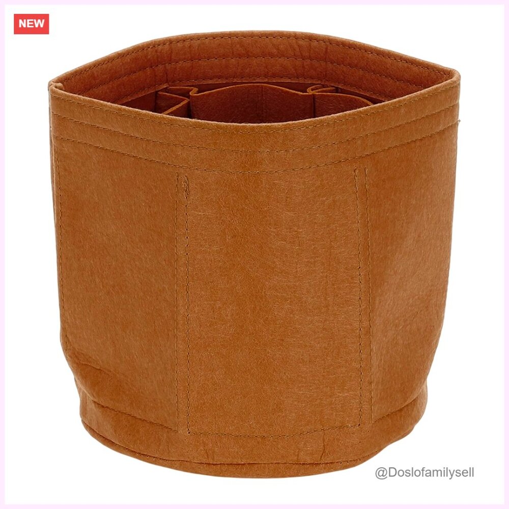 8x8 Felt Purse Organizer Insert with Multiple Compartments & Zipper